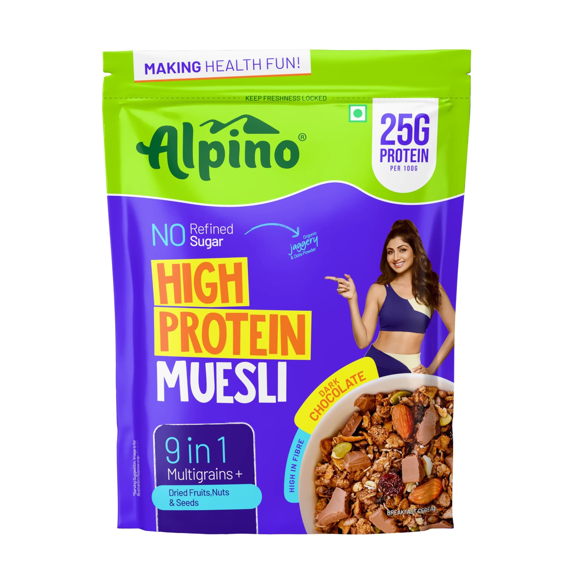 Alpino High Protein Muesli Dark Chocolate 400G