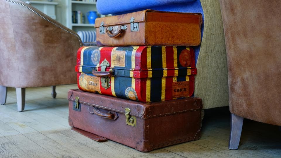 Suitcases packed for travel