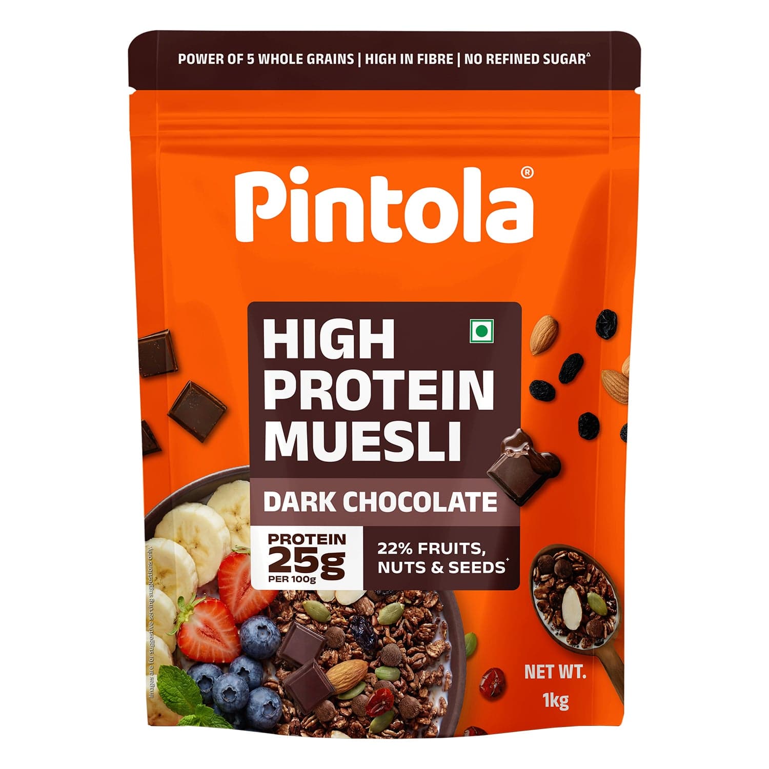 Pintola High Protein Dark Chocolate & Cranberry Muesli