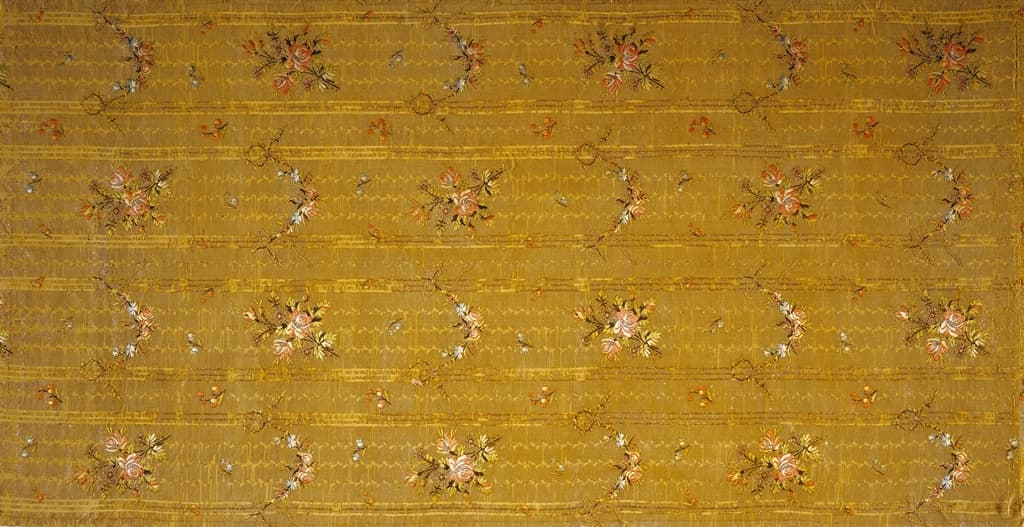 Silk being woven on a loom