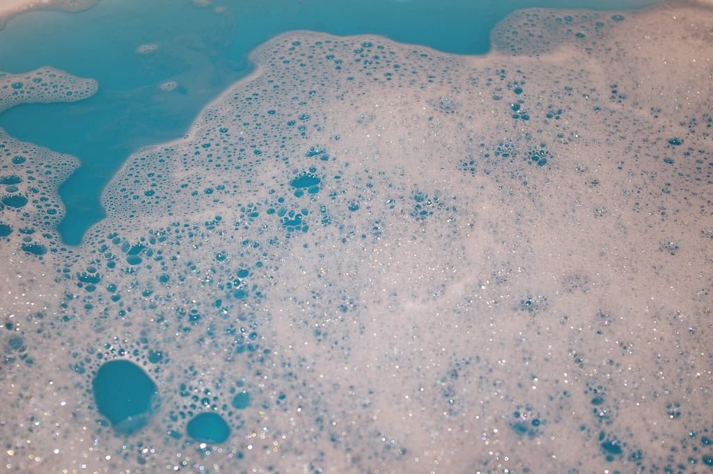A foaming face cleanser