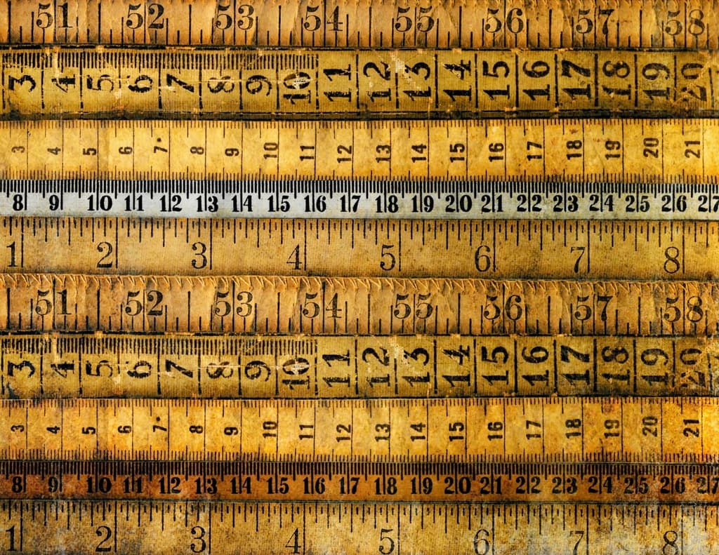 A tailor's measuring tape