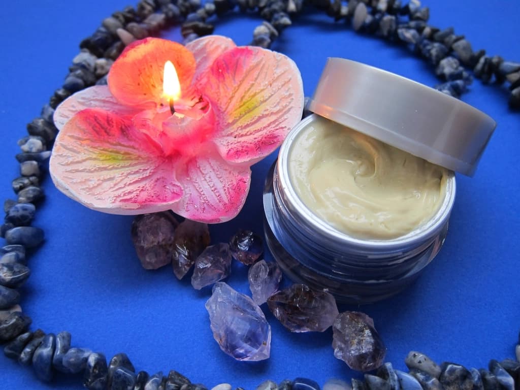 A jar of skincare cream